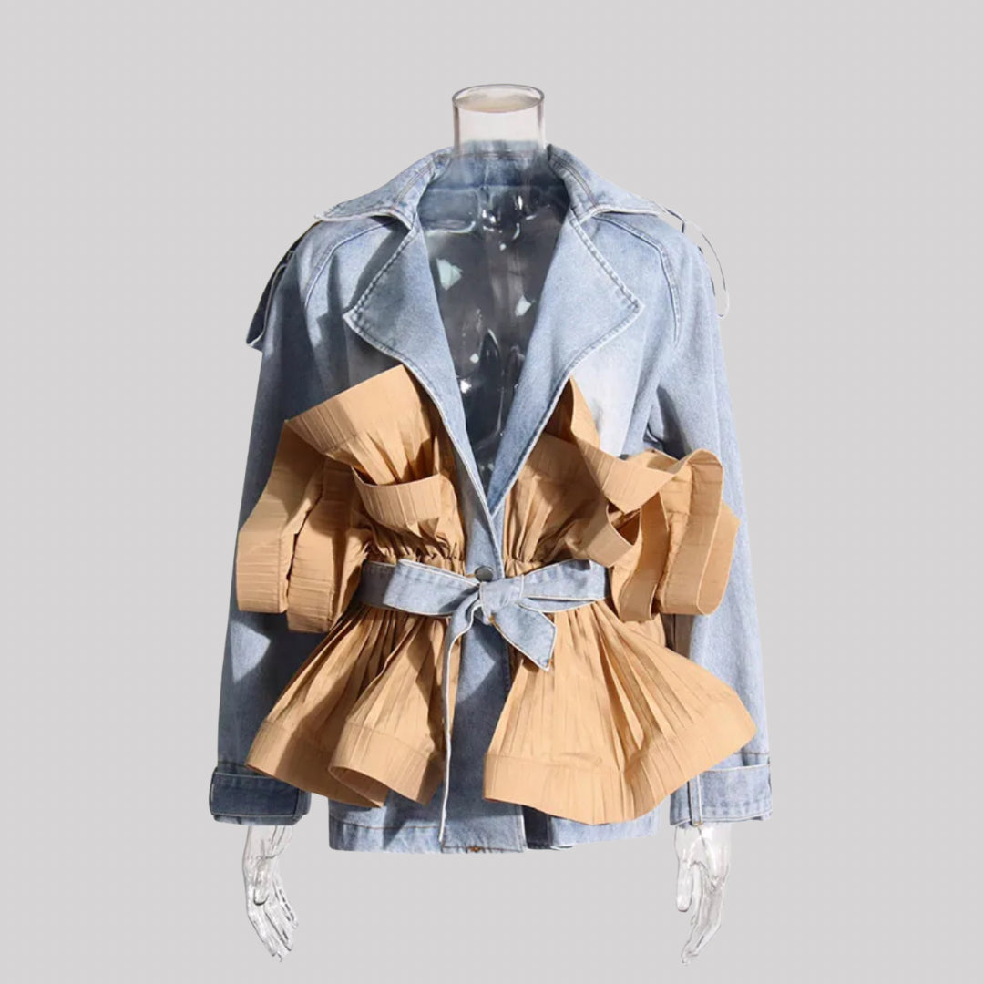 Ruffle & Denim Jacket | PRE-ORDER- Ships 11/15/2025