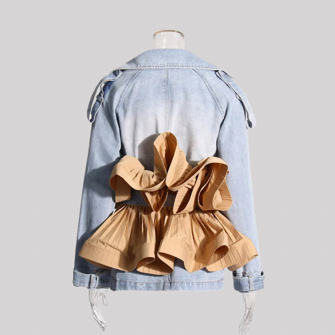 Ruffle & Denim Jacket | PRE-ORDER- Ships 11/15/2025